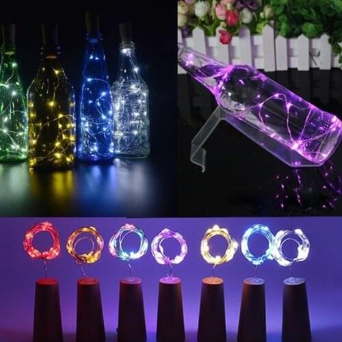 ​1PC/2PCS Wine Bottle Cork Lights Copper Wire String Lights for Wedding Festival Party Decor