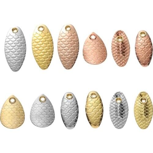 Fish Ccales Rotate Vibration Sequin Blades Metal WillowMetal VIB Lure Fishing Attractor Spinner