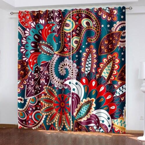 Bright and Beautiful Butterfly Pattern 3D Printing Blackout Curtain Kit, Suitable for Living Room and Bedroom Home Scene