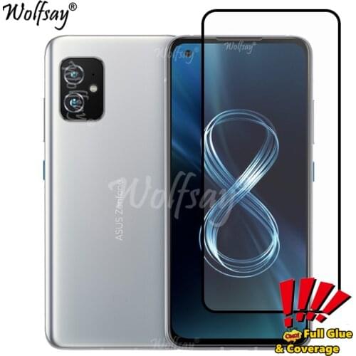 2PCS Tempered Glass For Asus Zenfone 8 Screen Protector Full Cover Glass For Asus Zenfone 8 Phone Glass For Asus Zenfone 8 5.9"