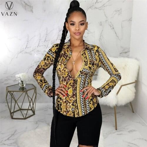 VAZN 2021 Autumn Plus Size Vintage Casual Nature Chiffon Shirt Mature Joker Daily Overalls Free Full Sleeve Women Slim Shirts