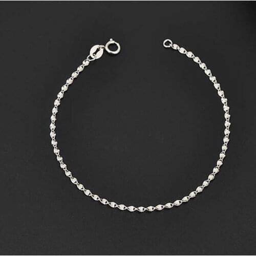 Solid 18K White Gold Bracelet AU750 Gold Women Fashion Bracelet