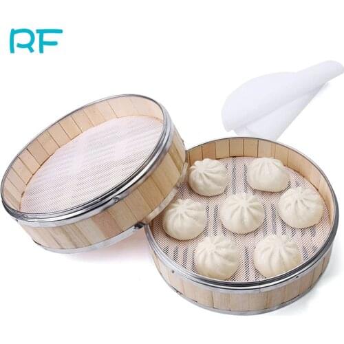 1Pcs Non-Stick Steamer Mat Dim Sum Tool Food Grade Silicone Reusable Restaurant Kitchen Under Steamer Mat Kitchen Cooking R-F
