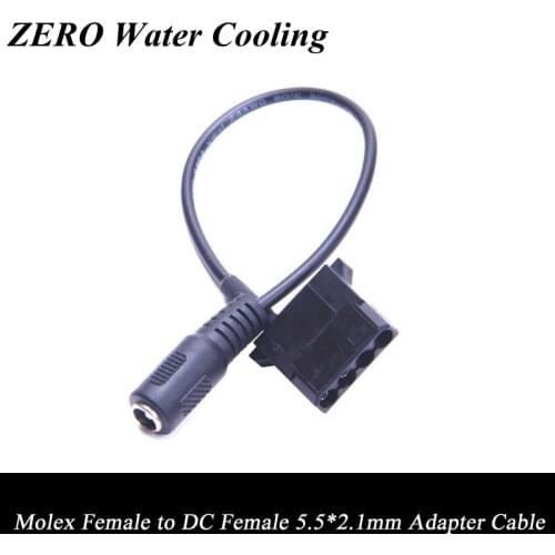 20pcs/Lot Free Shipping 15cm IDE Molex Female to DC 5.5*2.1mm Female Adapter Cable 12V