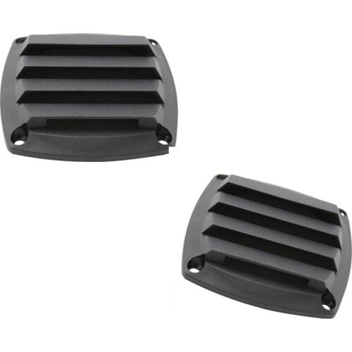 2x Black Plastic Marine Grade Multi Purpose Vents 3'' for Boat Marine
