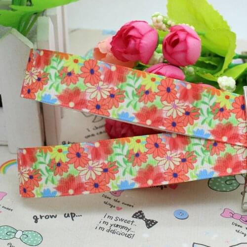 7/8'' Free shipping printed grosgrain ribbon hair bow diy party decoration wholesale OEM 22mm B178