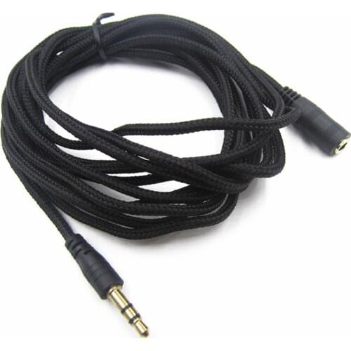 Newest 3M 3.5mm Aux Stereo Audio Headphone Extension Cable Cord Black Female to Male Audio Connection Cables for MP3/4 Player
