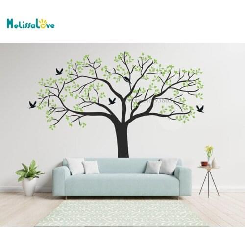 Large tree and birds wall decals tree wall murals Decal For Baby Room Nursery Bedroom Playroom BA979