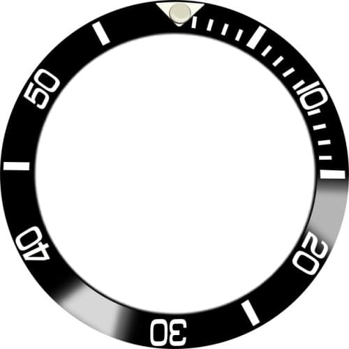 2019 watch 38mm black ceramic bezel for 40mm automatic watch Suitable for displacements of 40mm