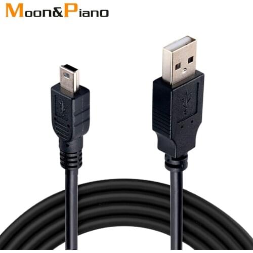 Data Charging Cable Cord Adapter USB to USB Male to Mini 5 Pin B for MP3 MP4 Player Car DVR GPS Camera HDD Mini USB Cables