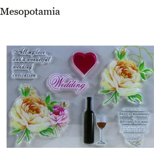 DIY Scrapbooking Albums All My love Wedding Invitation Stamps Seal Embossing Silicone Transparent Stamp Decoration Stamps Seal