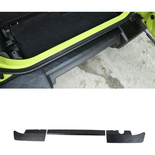 For Suzuki Jimny 2019 2020 2021 JB64 JB74 Car Rear Bumper Panel Cover Guard Protective Plate Accessories Aluminum Alloy Black