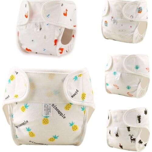 Cotton Baby Diapers Reusable Cloth Diaper Nappies Washable Infant Children Baby Diaper Pocket Cover For Newborn Waterproof Pants