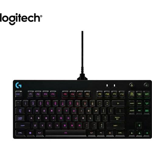 Logitech G Pro X LIGHTSYNC RGB Gaming Mechanical Ergonomic Design Keyboard RGB Backlight Gamer Keyboard Blue Clicky Swappable