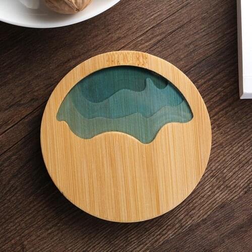 Chinese Coasters Placemat Bamboo Waterproof Insulation Decoration Kitchen Table Table Coaster Plate Cup Coffee Pad Mats Pad P6E3