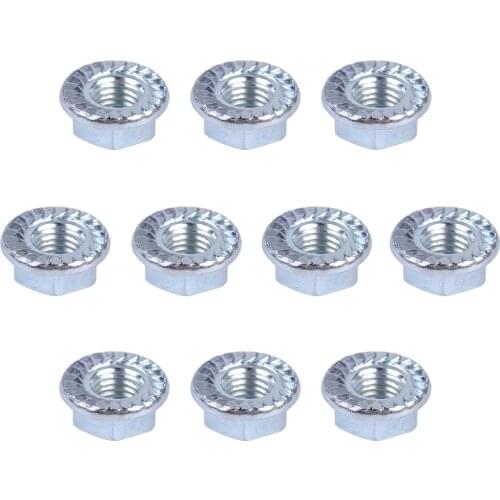 LETAOSK New 10 PCS Metal Bar Nuts 8mm Replacement Fit for Husqvarna & Jonsered Chainsaw Accessories