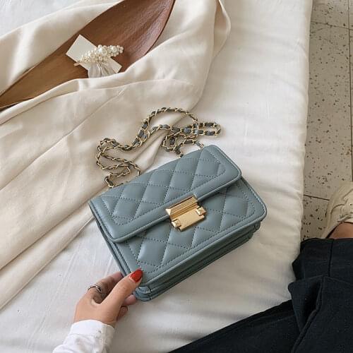 Fashion brand design female bag 2020 net red new trendy rhombus chain bag wild ins single shoulder messenger bag designer bag