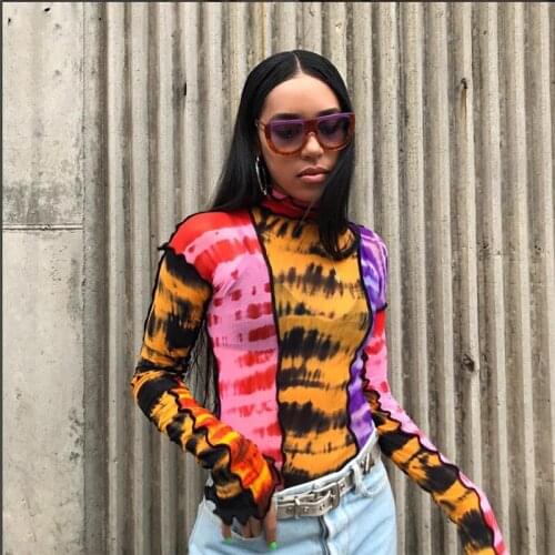NEW Autumn Women Fashion Patchwork Striped Tee T-shirt Tops Ladies Long Sleeve Ruffled Crop Tops Female Streetwear Clubwear
