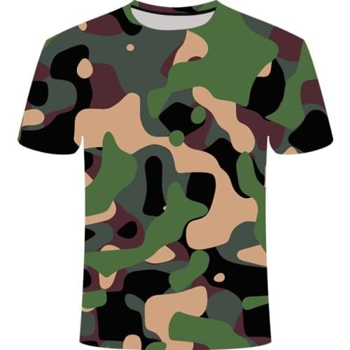 2021 Fashion New 3D Printed Camo Round Neck Long Sleeve Military Camo T-shirt Breathable Quick-drying Sports T-shirt for Men