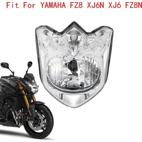 Motorcycle Front Headlight Fit For YAMAHA FZ8 FZ8N XJ6N XJ6 2010 Front Face Lights assembly Headlights Fairing Cover headlamps