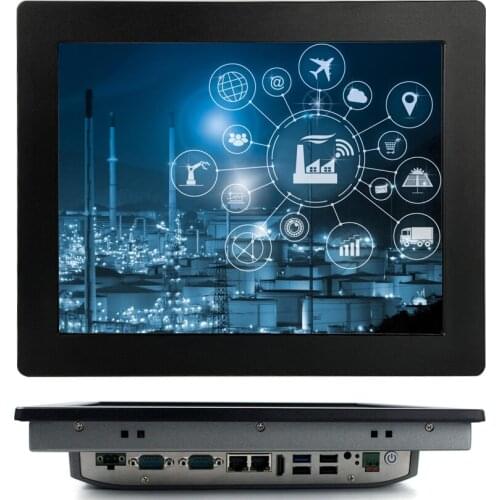 12" 800x600 resistive touch industrial embedded pc 8th Gen i7 i5 i3 CPU TPM2.0 security DC9~36V input 4G RAM 128G SSD