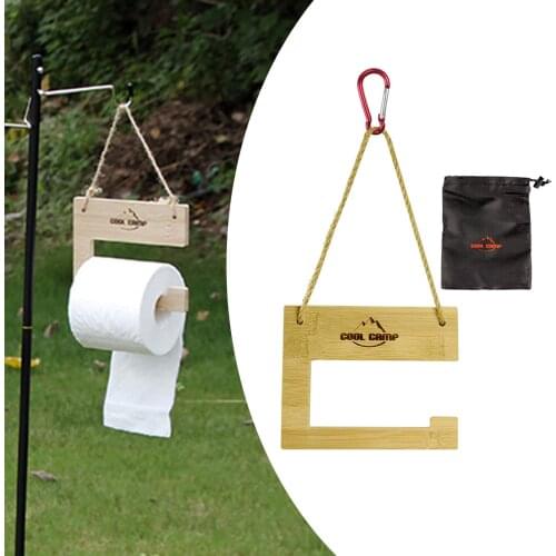 Hanging Tissue Paper Roll Holder Dispenser Toilet Paper Rack for BBQ Outdoor