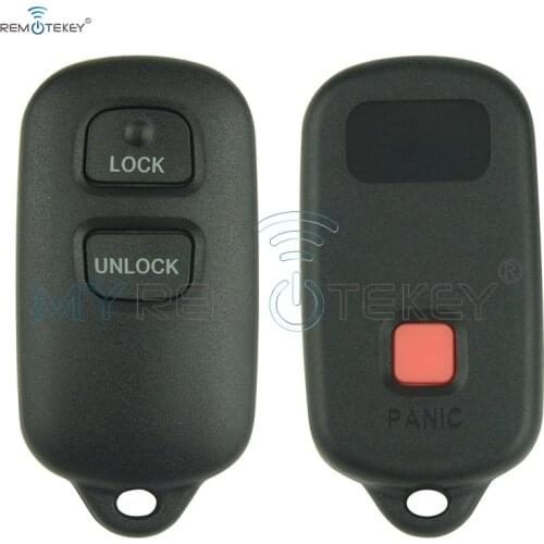 Remtekey Remote key fob 2 button for Toyota FJCruiser Highlander Prius RAV4 Tacoma Yaris 2002 2003 2004 2005 2006 2007 GQ43VT14T