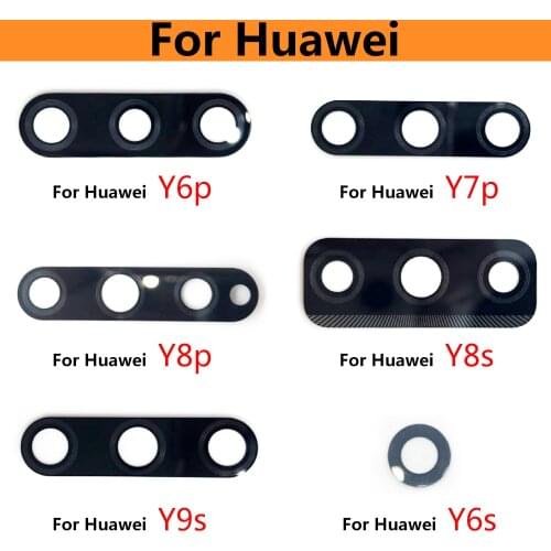 Rear Back Camera Glass Lens Cover With Glue Sticker Adhesive For Huawei Y9S Y8S Y8P Y6P Y7P Y6s