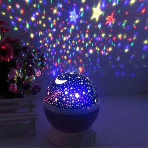 LED Night light Bedside Colorful decorative fancy Projection Rotating projector dream lamp light