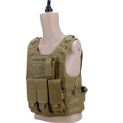 Tactical Molle Vest Military Combat Assault Plate Carrier Vest Outdoor Hunting Clothing Airsoft Paintball Protective Body Armor