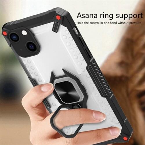KEYSION Shockproof Case For iPhone 13 Pro Max 12 MIni 11 Ring Stand Back Cover For iPhone XS Max XR 8 7 6S Plus SE 2020