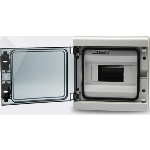 HA 8way ip65 waterproof distribution box ABS Body and PC cover Lighting box 5-8 way mini circuit breaker box