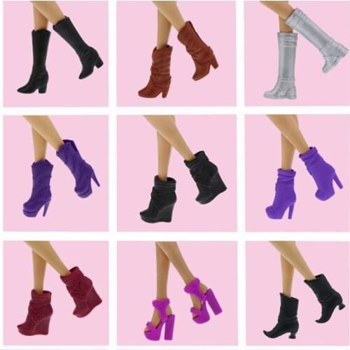 High Quality Random 20 Pairs Shoes Mixed Style High Heel Sandal Boots Daily Casual Wear Dress Up Accessories For Barbie Doll Toy