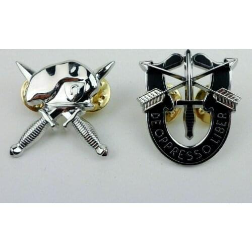 A Pair US Army Special Forces Beret Badge Pin & Vietnam War Sfod Omega Cap Badge armyshop2008