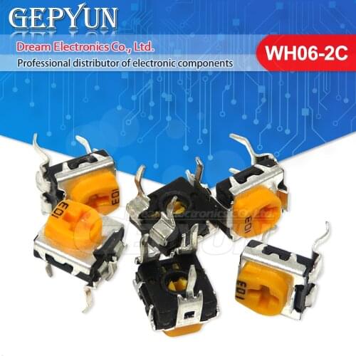 20PCS WH06-2C Trimmer Potentiometer variable resistors WH06 100 200 500 1K 2K 5K 10K 20K 50K 100K 200K 500K 1M ohm