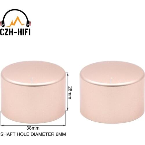 2pcs Audio Volume Knob 38x26mm Matt CNC Machined Solid Aluminum Potentiometer Knob for Amplifier DAC CD Rotary Switch Pointer