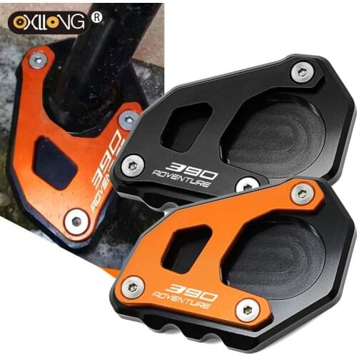390Adventure Motorcycle CNC Foot Side Stand Pad Plate Kickstand Enlarger Support Extension 390 ADV Adventure 2020 2021