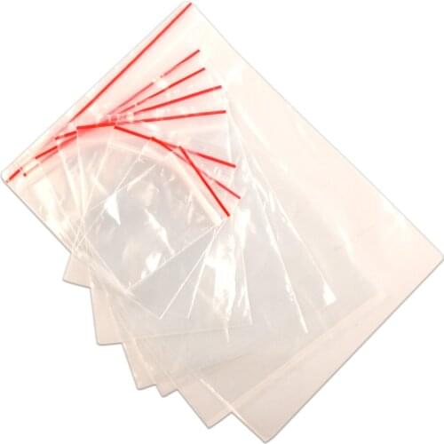 500/100pcs Small Zip Lock Plastic Bags Transparent Jewelry/Gift/Food/Cookies/Candy Storage Packaging Bag Clear Ziplock Bag
