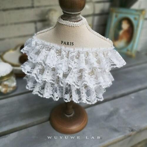 5M White Black Pleated Mesh Lace Trims Fabric Ribbon for Wedding Dress Diy Craft Skirt Collar Applique Folded Sewing Decoration