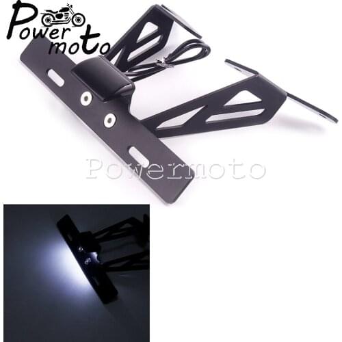 CNC Aluminum LED Licence Plate Holder Frame Bracket Number Plate Tail Tidy Fender Eliminator For YAMAHA T-MAX 530 2012-2016