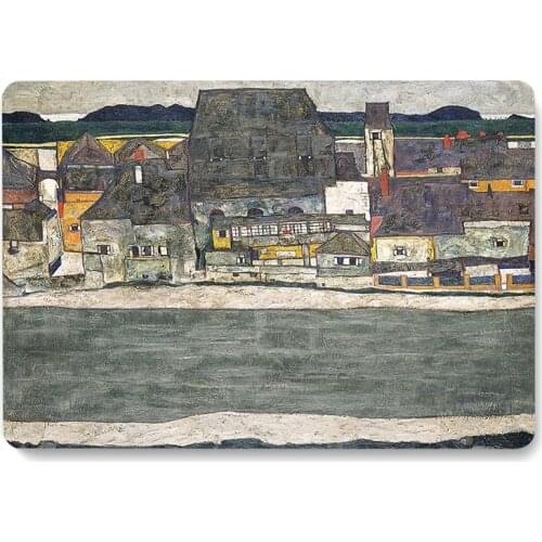 Artwork Building House Pattern Laptop Case For MacBook Retina Air 11 12 13.3 New Pro 15.4 16 inch Cover shell