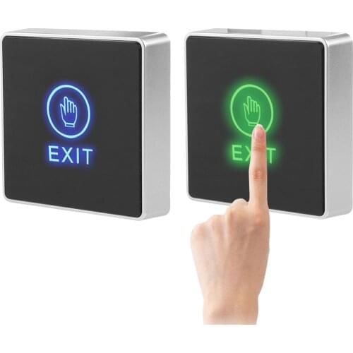 Door Touch Exit Release Unlock Button Switch Panel LED Light Door Exits Switches For Door Access Control System Switch
