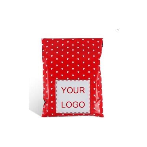 Custom print logo 10x13 red colored matt poly mailer envelopes postal mailing plastic package bag for clothing
