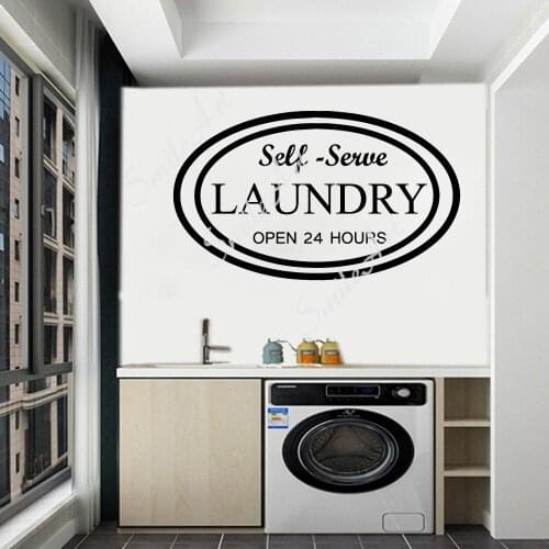 Cartoon Laundry Room Stickers Wall Stickers Decorative Sticker Home Decor Decor Living Room Bedroom Removable Mural Custom