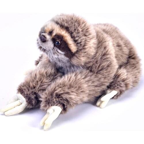 Stuffed Toy Sloth Simulation Toys Cute Three Toes Plush Childrens Birthday Gifts Girl Short Plush Lady Doll
