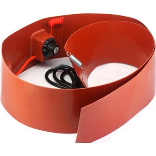 200 L(55 Gallon) 110V 125x1740x1.6mm 1000W Silicon Band Drum Heater Blanket Oil Biodiesel Metal Barrel