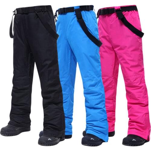 New Ski Pants Men And Women Outdoor High Quality Windproof Waterproof Ski Snowboard Pants Winter Warm Couple Snow Trousers Brand