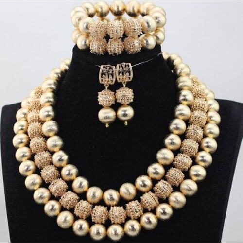 New African Beads Jewelry Set Nigerian Wedding Inspired Costume Jewellery Set Fashion Necklace Free Shipping WD996