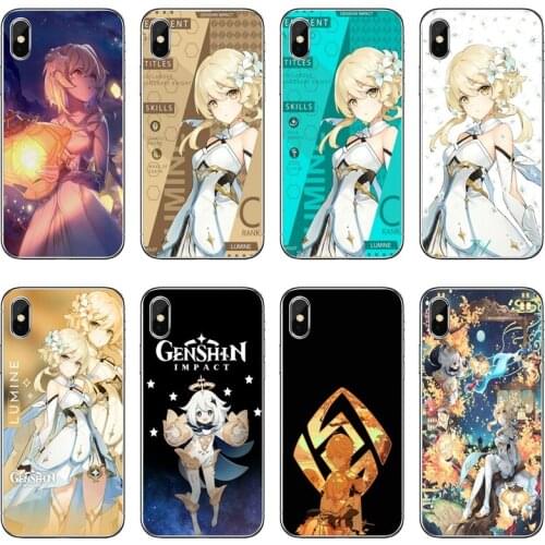 Genshin Impact lumine Transparent Phone Case For iPhone 12 11 Pro Max Mini XS Max XR X 8 7 Plus 6 6S Plus 5 5S SE 2020