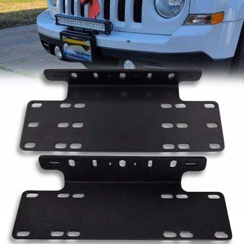Auto License Plate Holder Frame Front Rear Car Number Plate Bracket for Led Light Bar Spotlight Fog Lamp Led Worklight